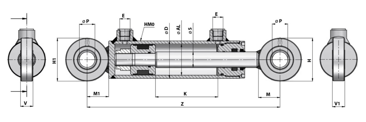 Doppeltwirkender Zylinder HMC/ZS 114-080