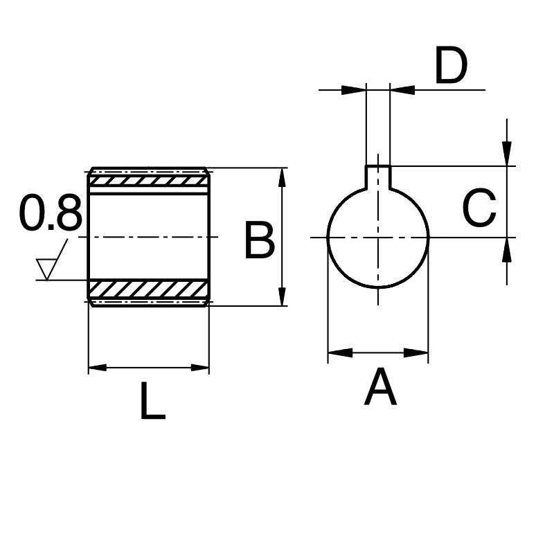 Kupplungsnabe zyl. 20mm (5mm) BG3 - 35x31-18Z 1